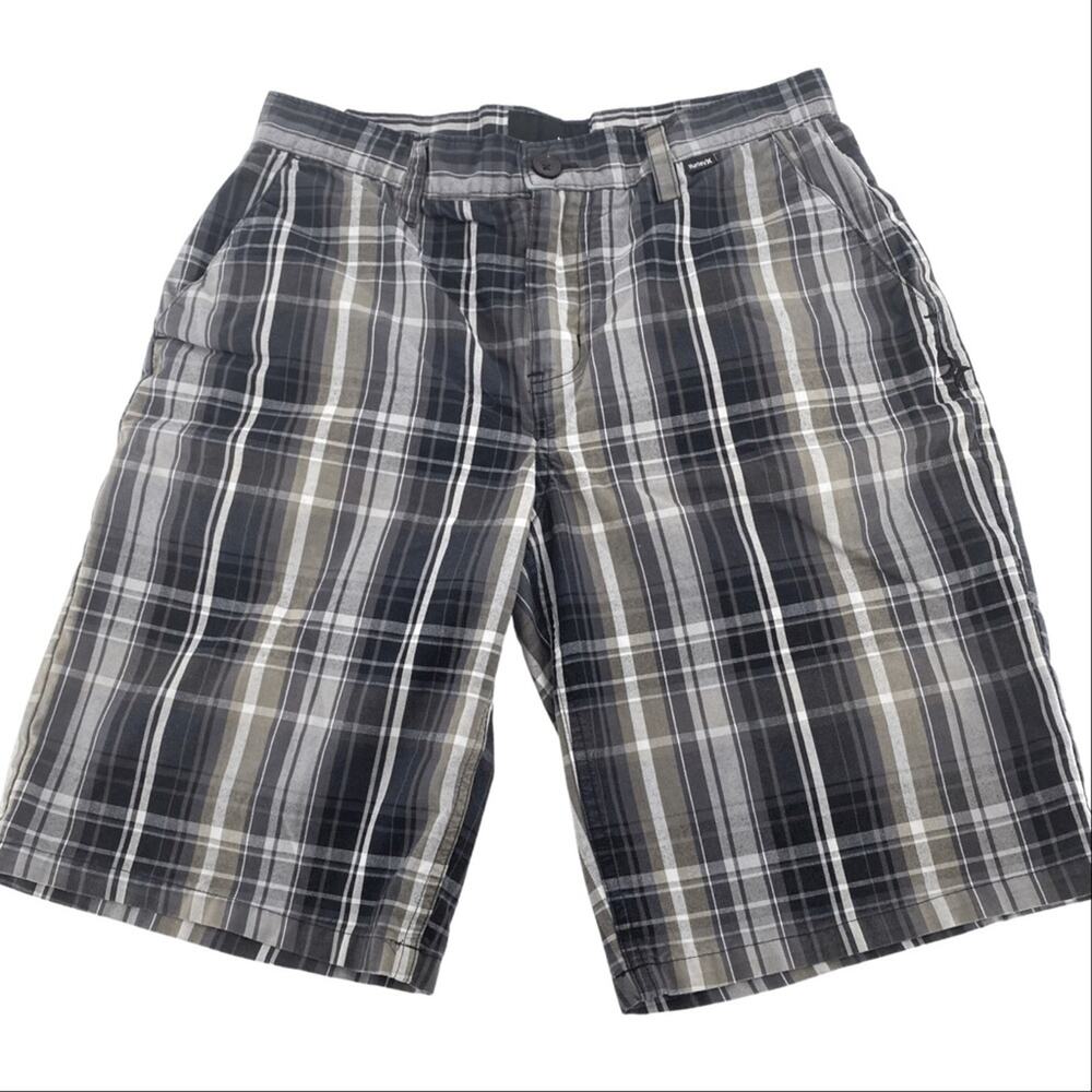 Hurley grey plaid shorts men’s size 30